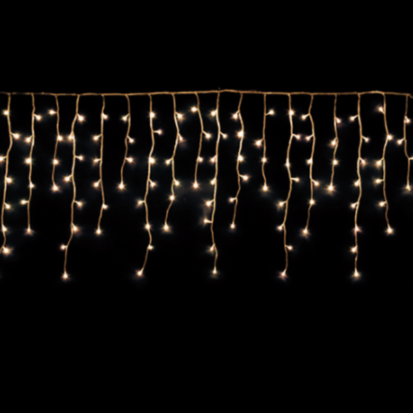 Cascata 200 Led Natal Cabo M/F C/emenda 5m Branco Quente - Imagem 4