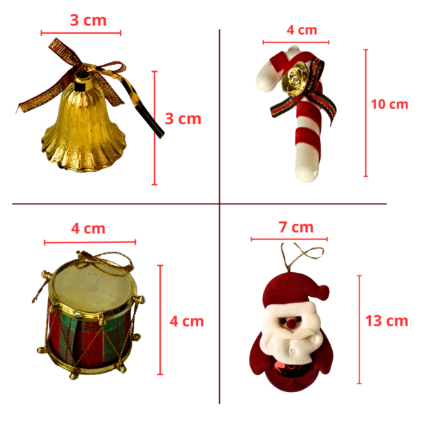 Kit 28 pçs Enfeite Natal p/ Arvores e Guirlandas Premium - Imagem 8