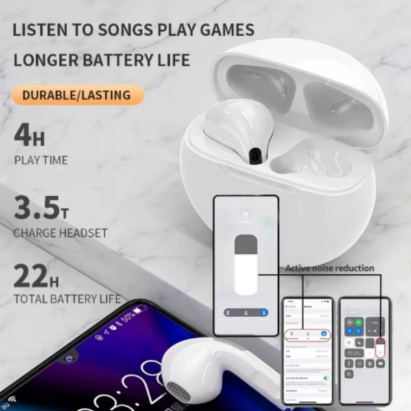 Fone De Ouvido Bluetooth Air Pro 6 Para Android / iPhone