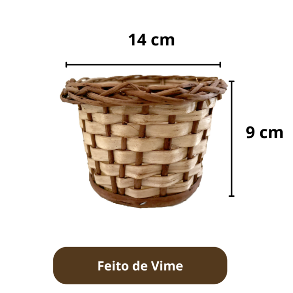 Cachepô para flores de vime para decoração - Imagem 5