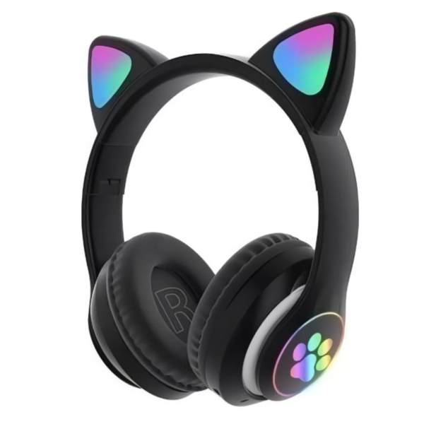 Fone de ouvido over-ear gamer s/ fio CAT Gaming c/ luz LED - Imagem 2