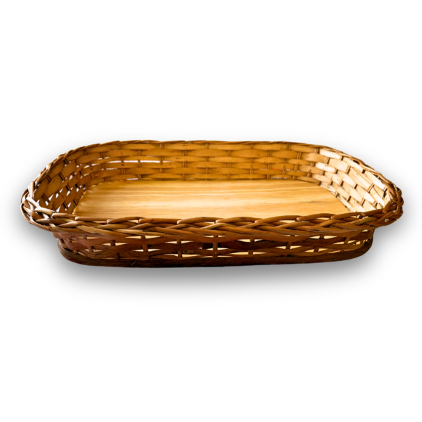 Bandeja de chá café de vime Méd. organizadora 40 cm Premium