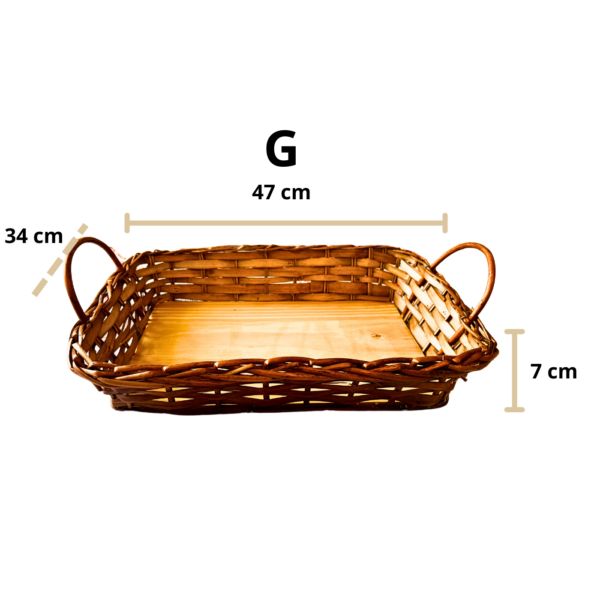 Bandeja café chá Vime G. organização c/ Alça 47cm Premium - Imagem 2