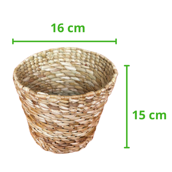 Cachepo De Taboa De 16 Cm Luxo Para Decoração E Organização - Imagem 4