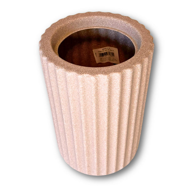 Vaso Plantas Roma Frisado de 14 cm de boca cor Calcário Plus - Imagem 5