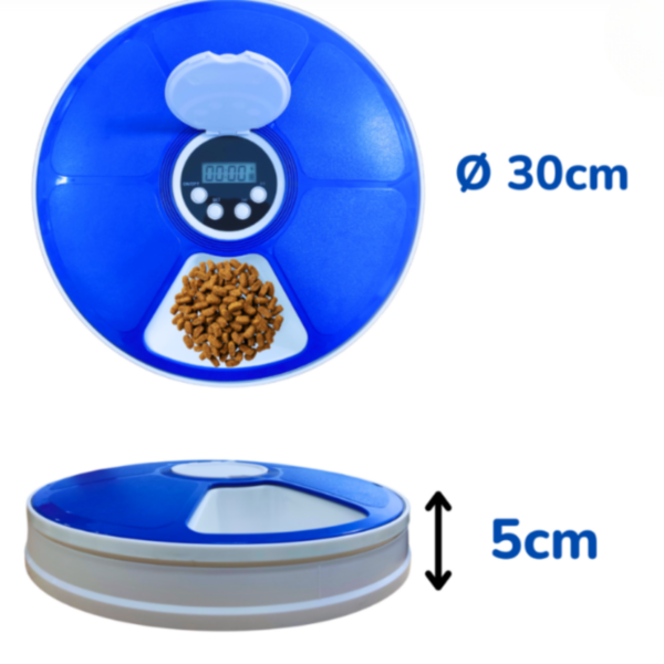 Comedouro Disco Automatico para Gatos Caes c/ Timer a Pilha - Imagem 6