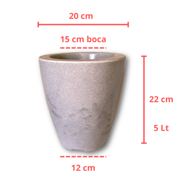 Vaso para Plantas Decoração Coimbra 19 cm Premium - Imagem 5