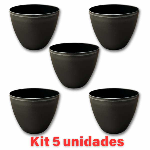 Vaso Cachepo Mesa Oxford Redondo 15Cm Flor Orquidea Kit 5 - Imagem 9
