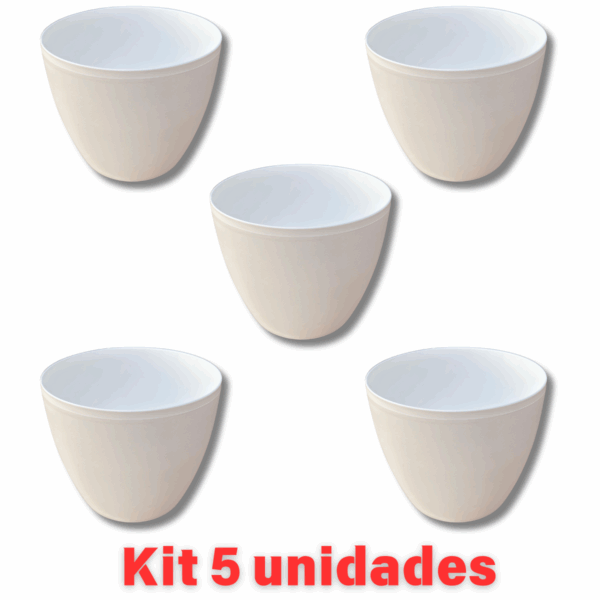 Vaso Cachepo Mesa Oxford Redondo 15Cm Flor Orquidea Kit 5