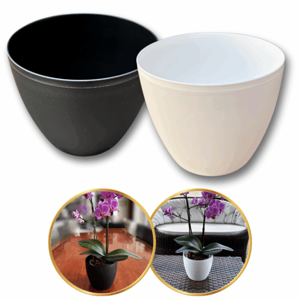 Vaso Cachepo De Mesa Oxford Redondo 15 cm flores Orquidea