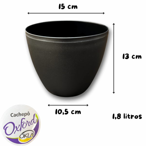 Vaso Cachepo Mesa Oxford Redondo 15Cm Flor Orquidea Kit 5 - Imagem 7