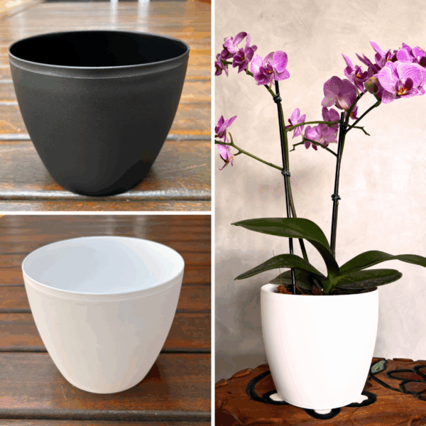 Vaso Cachepo Mesa Oxford Redondo 15Cm Flor Orquidea Kit 5 - Imagem 6