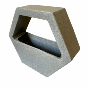 VASO DE PAREDE SEXTAVADO POLIETILENO No1 CINZA PEDRA